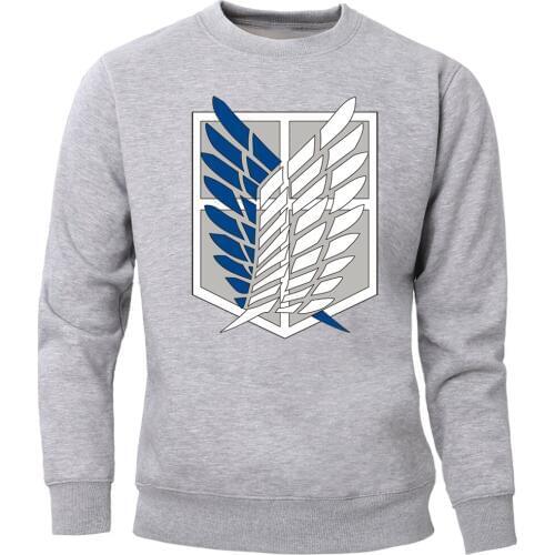 Scouting Legion Attack on Titan Sweatshirts Men Japan Anime Crewneck Hoodies 2020 Winter Jumper Harajuku Streetwear Sportswear