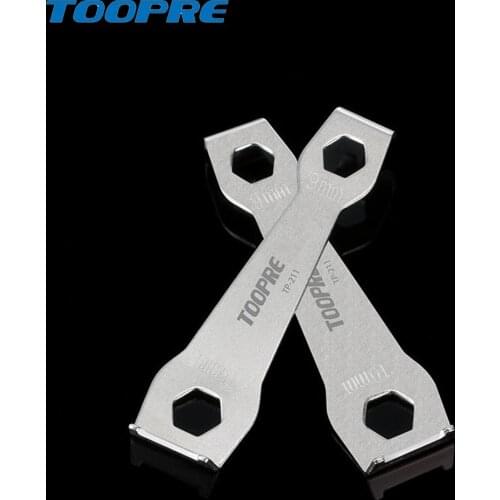 TOORPE Bike Chainring Wrench for Mountain Bike 9/10mm Bike Chainring Bolt Fixed Wrench Bicycle Crank Spanner Wrench Tool