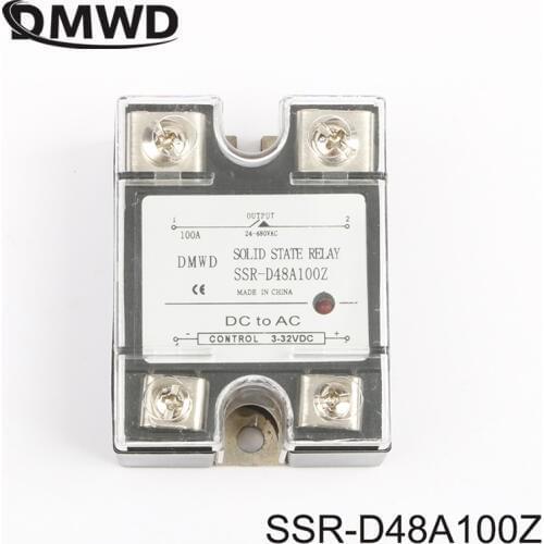 Solid State Relay with indicator SSR-100DA 100A SSR 100DA 3-32VDC to 24-480VAC SSR-D48A100Z