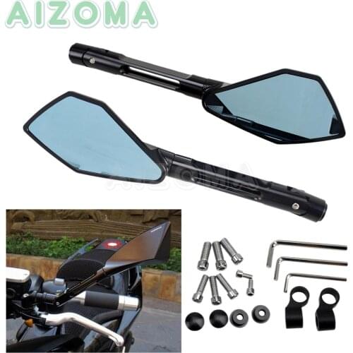 Street Racing Bike Motorcycle CNC Adjustable Side Rear View Mirrors Rearview Mirror Kit for YAMAHA Aprilia KAWASAKI HONDA