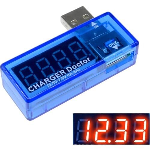 Smart Electronic USB Power Current Voltage Meter Tester 5V 3A Digital Voltmeter Ammeter USB Doctor Charging Detector LED Display