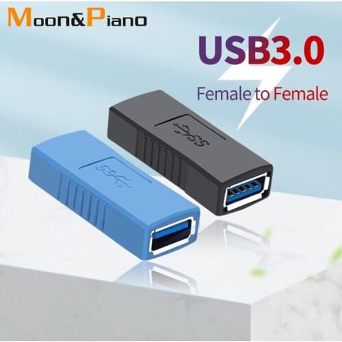 USB 3.0 Extension Cable Female to Female Adapter Lightweight Shape Speed up Data Transmission Coupler Gender Changer Connector