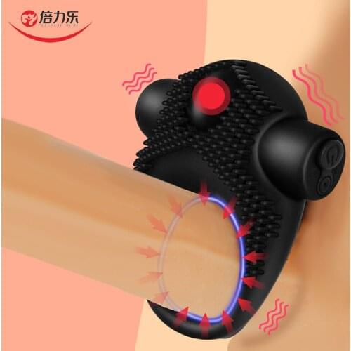 10 Modes For Couples Penis Ring Vibrator Delayed Ejaculation Vibrating Cock Ring USB Charging Cockring Adult Sex Toys For Men