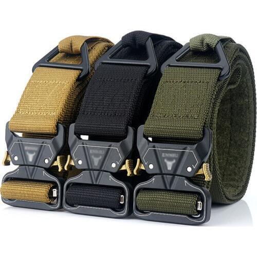 Military Tactical Belt Nylon Zinc Alloy Buckle Combat Molle Users Adventure Hiking Camping Wearable Breathable Men Women Belt