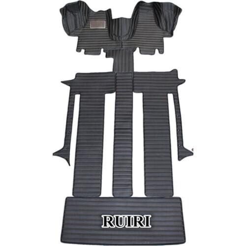 Good quality! Custom full set car floor mats + trunk mat for Volkswagen Multivan T5 T6 2020-2003 6 7 seats waterproof carpets