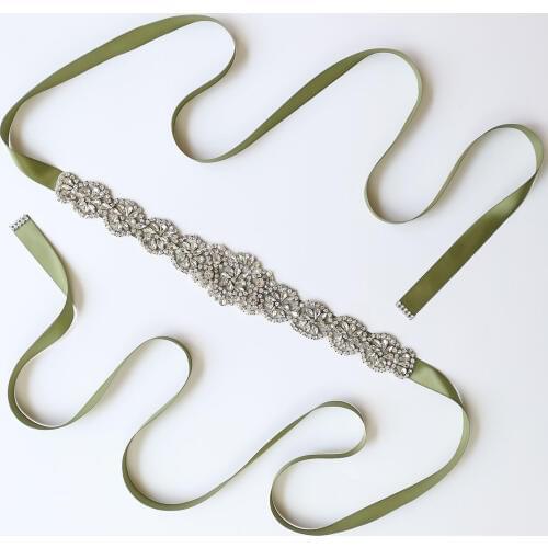 Crystal Bridal Sash Wedding Flower Rhinestone Mosaic Belts Evening Dress Sash Belts Party Bridesmaid Dress Girdle Women