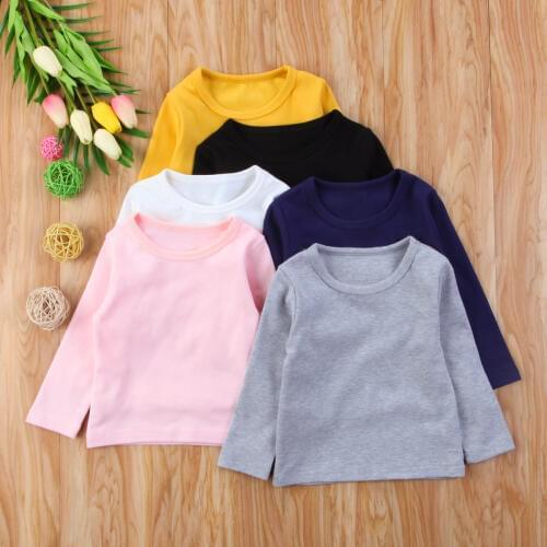 Winter Fashion Casual Boy Girl Hoodies Newborn Kids Baby Boys Girls Tops T-shirt Long Sleeve Cotton Clothes 6M-5Years