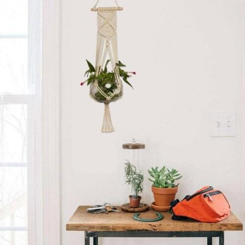 1/2/3pcs Handmade Macrame Plant Hanger Flower Pot Planter Hanger Home Wall Decor Courtyard Garden Hanging Planter Hanging Basket