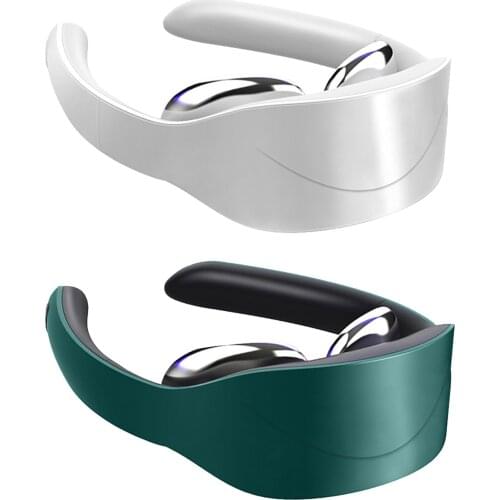 1pc Portable Neck Massager Folding 42°C Heated USB Charging Muscle Relaxation Pain Relief Outdoor Travel