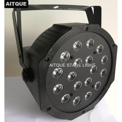20lot/pcs DJ Equipments High Power LED Par light 18x3W UV Par Light With DMX512 Led Flat Can