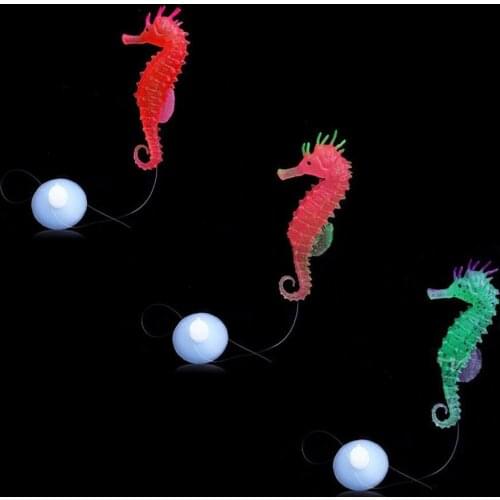 40% Hot Sales!!! Aquarium Luminous Seahorse Hippocampus Artificial Fish Tank Jellyfish Decor