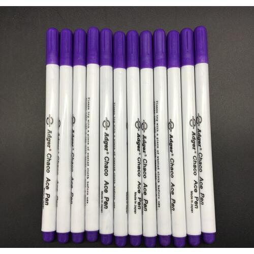 5pcs Purple Stitch Markers Soluble Cross Stitch Water Erasable Pens Grommet Textile Ink Marker Marking Pen for Patchwork Craft