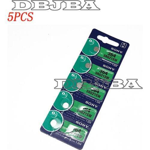 5X RETAIL LONG LASTING 364 SR621SW V364 SR60 SR621 AG1 Watch Battery Button Coin Cell MADE IN JAPAN 100% Original Brand