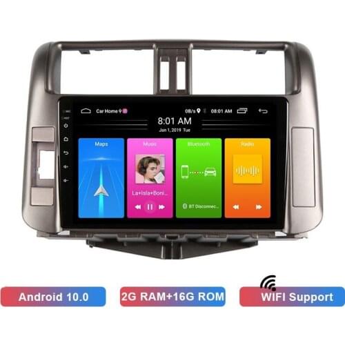 9 Inch Android 10 HD Car MP5 Player Stereo Radio 2+16GB Wifi Bluetooth GPS Navigation For Toyota Prado 2009-2013