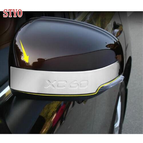 STYO ABS Chrome Car Side Door Rearview Mirror Protect Strip Frame Cover Trim For VOLVO XC60 2018-2020