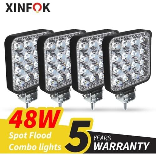 Car LED Work Light 3030 SMD 27 Watts 48 Watts DC 12-24 Volts Flood Spotlights Truck 4x4 4WD