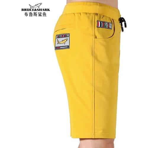 Bruce&Shark New Summer Men Pants Short 97%Cotton Stretch Straight Men Shorts Elastic Waist Super nice Fashion Casual Top quality