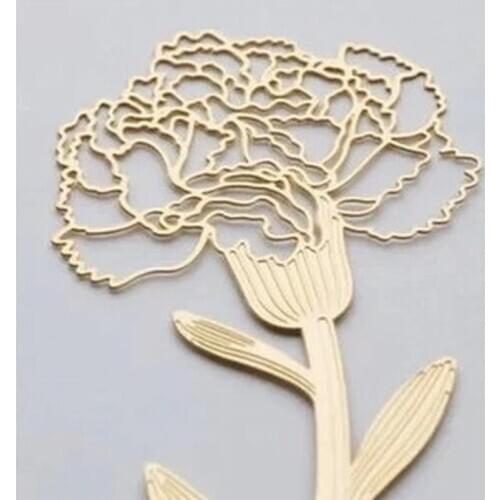 DHL Free Shipping 300 Pieces Metal Gold Carnations Bookmarks Wedding Favor Gift Birthday Party Favors