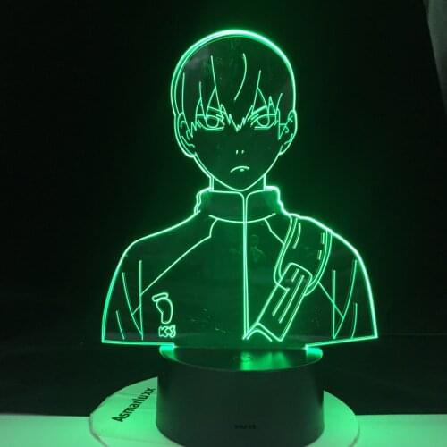 Haikyuu TOBIO KAGEYAMA 3D Anime Lamp Led Illusion Night Lights Haikyuu Led Color Changing Light For Bedroom Decor