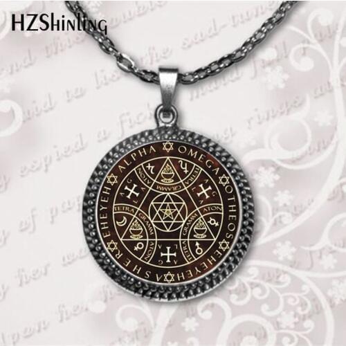 2018 Key of Solomon Sigil Logo Round Pendant Necklace Vintage Novel Choker Necklace Jewelry Gift Gaudy Adventurer HZ1