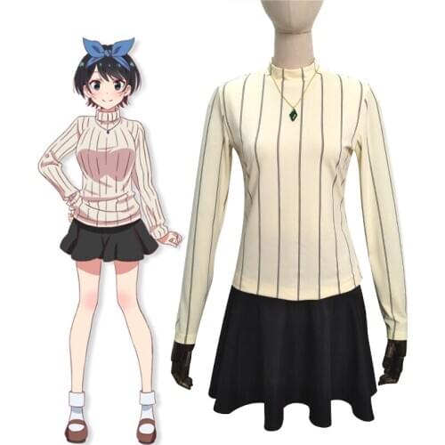 Anime Rent a Girlfriend/Kanojo Okarishimasu Sarashina Ruka Cosplay Costume Halloween party performance Costume