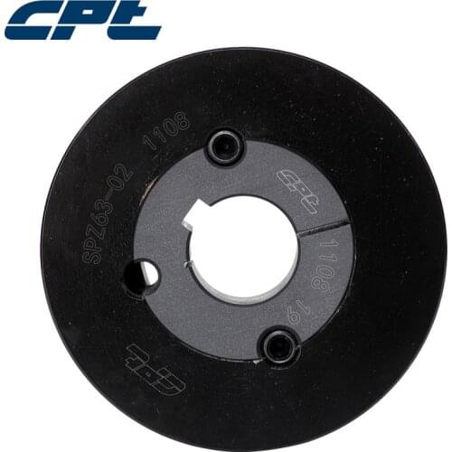 CPT 2 grooves SPZ small pulley, 67mm outside diameter, match with 1108 taper bush fit for 9-28mm shaft, rmp requirement meet