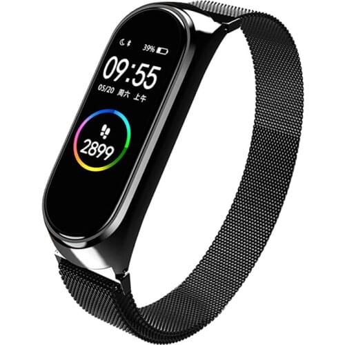 Metal Strap for Xiaomi Mi Band 6 5 4 3 Wrist Band Bracelet Screwless Stainless Steel Replacement Miband for Mi Band 5 Wristbands