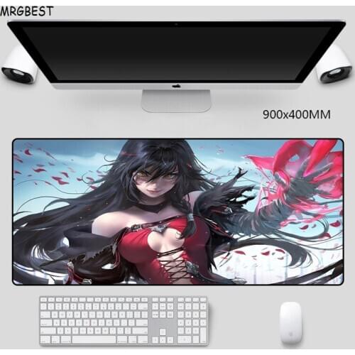 MRGBES Mouse Pad Big Size In Stock Anime Girls Anti-slip Rubber Pads with Precision Hemming Desk Mat for Gamer Free Shipping
