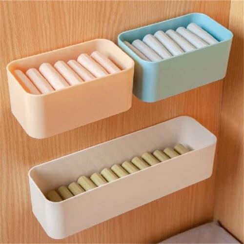 Wall Mounted Storage Box Multifunctional Organizer for Cosmetics Stationery Remote Control Bathroom Storage Organizer Home