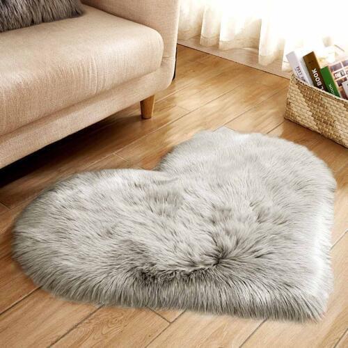 Fluffy Rugs Anti-Skid Shaggy Area Rug Dining Room Wool Imitation Sheepskin Rugs Faux Fur Non Slip Bedroom Shaggy Carpet Mats