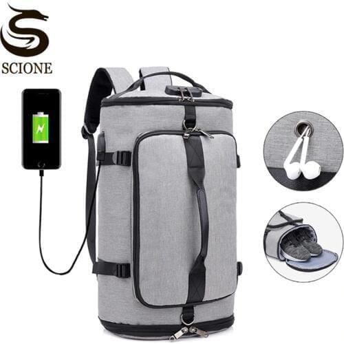 Mens 19inch Laptop Backpack Fashion Multi-function USB Charging Travel Shoulder Bag Students Weekends Backpacks For Teenagers