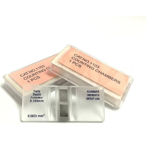 Blood Cells Counting Chamber Neubauer Improved Bright-line Hemocytometer Chamber For Counting Blood Cells 1 Pcs With Coverslip