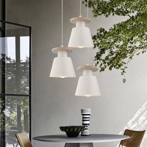Modern Wood Pendant Light Nordic Pendant Lamp Luminaire Dining Living Room Kitchen Indoor Hanging Chandelier Lighting Fixtures