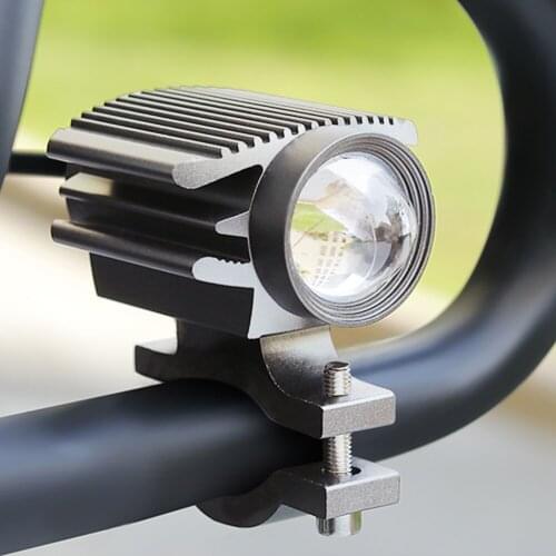 LED Lamp Waterproof Motorcycle Electric Vehicle Universal Headlight Dual Light Color Fog Light Projector Lens Spotlight Parts