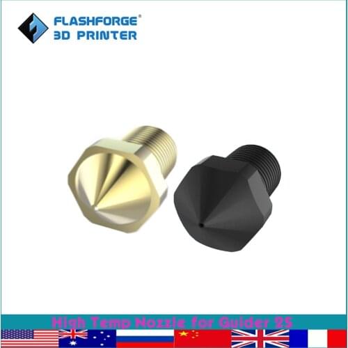 Flashforge High Temp Hardened Nozzle for Guider 2S 0.3mm 0.4mm 0.6mm 0.8mm Replacement Nozzles 3d Printer Parts Accessories