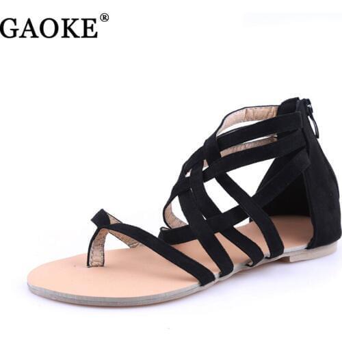 Women Shoes Sandals Comfort Sandals Summer Flip Flops Fashion High Quality Cross Strap Flat Sandals Gladiator Sandalias Mujer