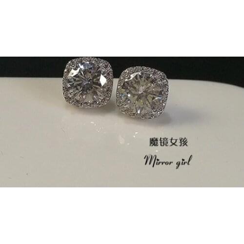 DIWENFU Luxury Brand 925 Sterling Silver Wedding Stud Earring for Women Bohemia Diamond Silver 925 Jewelry Mujer Oreja Orecchini