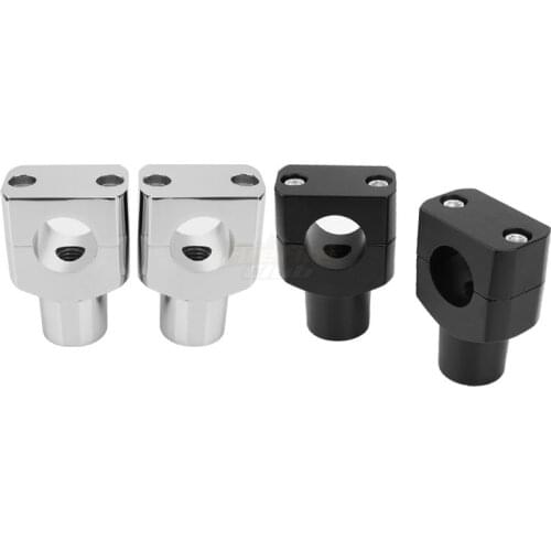 1 Pair Universal 1 inch 25mm Aluminium Black Chrome Motorcycle Handle Bar Mounting Cafe Racer New Handlebar Risers Clamp