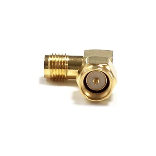 1PC SMA Male Plug switch RP-SMA Female Jack RF Coax Adapter convertor Right Angle Goldplated NEW wholesale