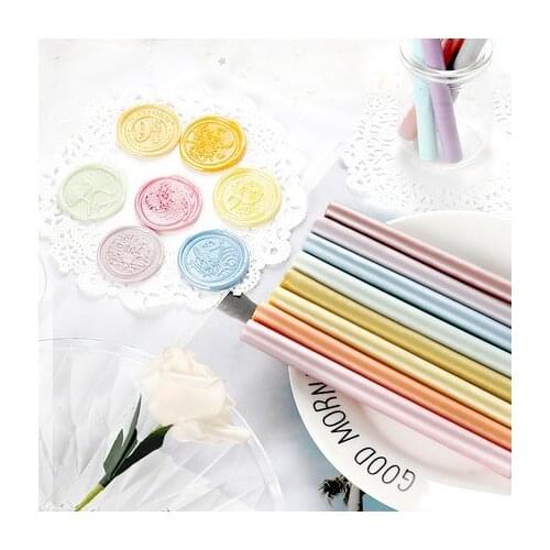 10 Pcs DIY Stamp Wax Sticks for Melting Glue Gun Sticks Wedding Party Invitation Sealing Gift Decoration