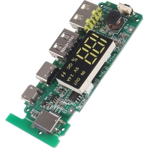 18650 Charging Board Dual USB 5V 2.4A Mobile Power Bank Module Lithium Battery Charger Board Protection DIY USB Power Bank Board