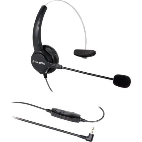 2.5mm jack headset Volune Mute for Panasonic Cordless Phones and Polycom Grandstream Cisco Linksys SPA Zultys Gigaset phones