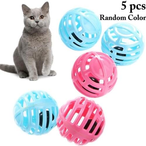 5PCS 1.97in Cat Ball Toys Lattice Ball Cat Toy Lightweight Kitten Bell Toy Play Ball Cat Supplies игрушки для кошек