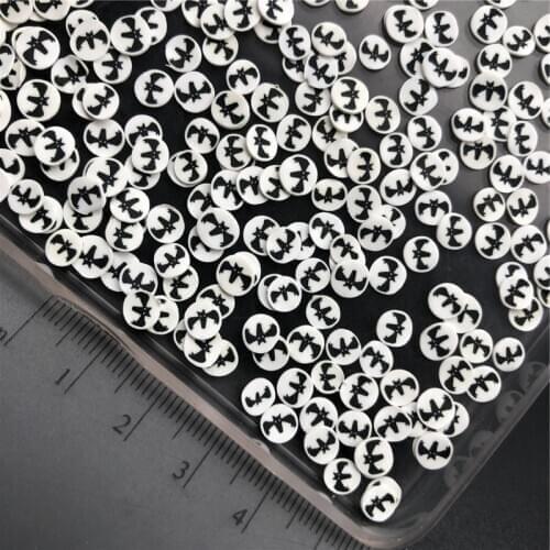 60g Halloween Bat Polymerclay,Soft Clay Sprinkles For Kid Diy/Craft Diy Making/Nail Art/Scrapbook Decoration/Craft Filler