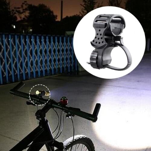 60% Discounts Hot! Stable Bicycle Light Mount Good Toughness ABS 360 Degree Rotatable Bike Lamp Clip Holder for Mountain Bike