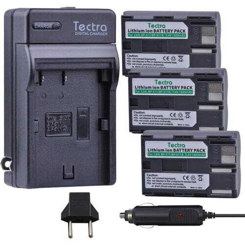 1x1800mAh BP-511 BP-511A BP 511A for BP511 Li-ion battery+Wall Charger for Canon EOS 40D 300D 5D 20D 30D 50D