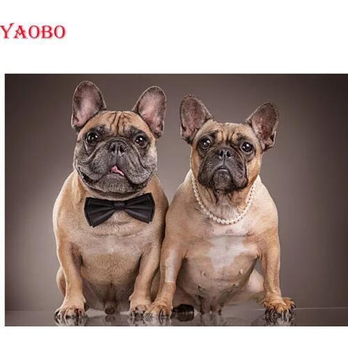 French bulldog pet photos custom diamond painting,Full,3d daimond Embroidery,square round Rhinestone,Mosaic 5d Cross Stitch kits
