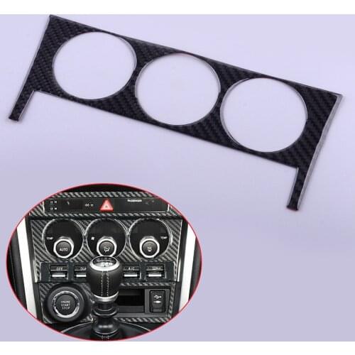 Car Black Carbon Fiber Console AC Switch Trim Cover Styling Fit For Toyota GT86 Scion FR-S Subaru BRZ 2012 2013 2014 2015-2017
