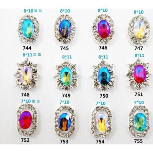 Free Shipping Wholesale 100pcs/lot Rhinestone Flatback Button Nail Art Accessories Stone Invitation Rhineston Button DIY BT91901