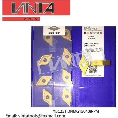Free shipping high quality 10pcs/lots YBC252 YBC251 YBC152 DNMG150408-DM cnc carbide turning insets